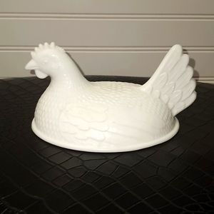 Milk Glass Hen